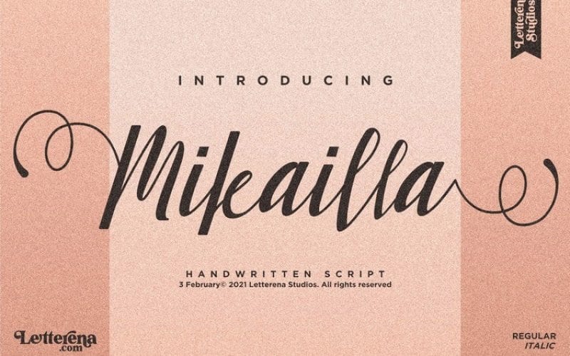 Mikailla Calligraphy Font