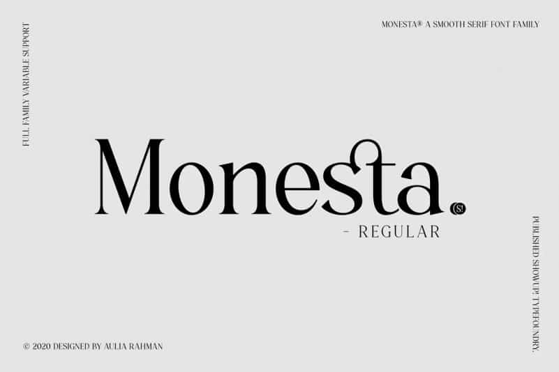 Monesta – Serif Font Demo