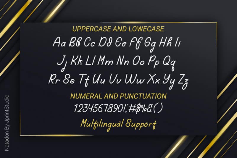 Natadon Handwritten Font preview image 5