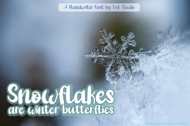 Little Snowman Script Font preview image 2