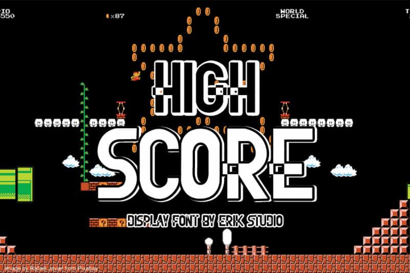 Super Mega Game Display Font preview image 2