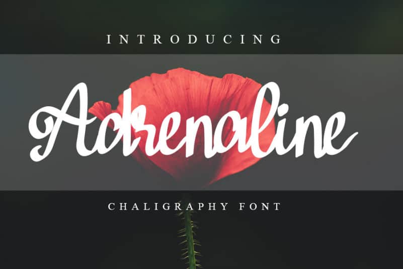 Adrenaline Brush Font