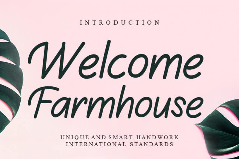 Welcome Farmhouse Handwritten Font