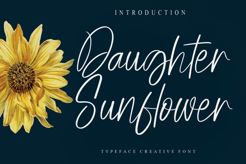 Daughter Sunflower Script Font