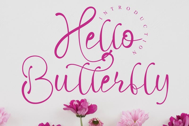 Hello Butterfly Calligraphy Font