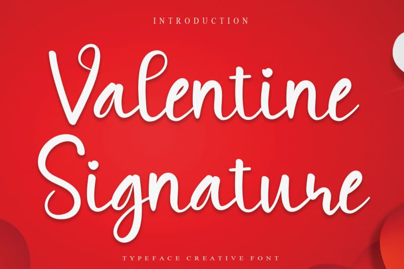 Valentine Signature Script Font