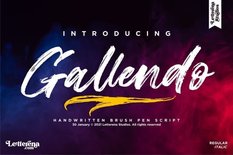 Gallendo Brush Font