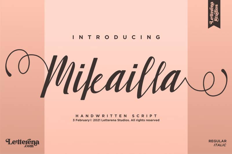 Mikailla Calligraphy Font