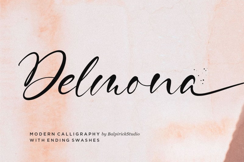 Delmona Calligraphy Font