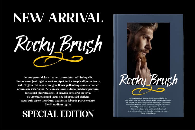 Rocky Brush Font preview image 4