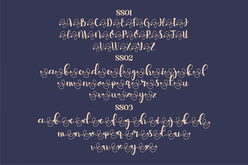 Belymole Calligraphy Font preview image 4