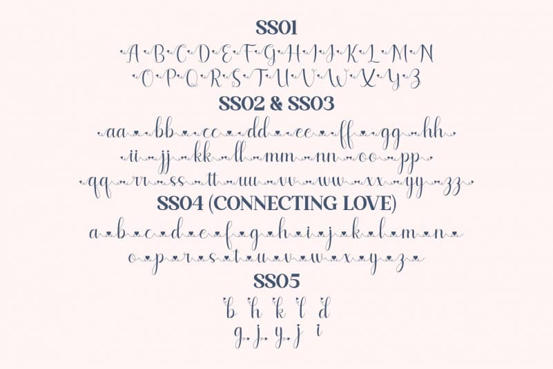 Lesley Lovely Calligraphy Font preview image 4