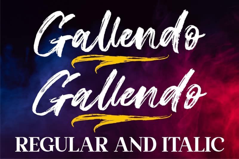 Gallendo Brush Font preview image 4