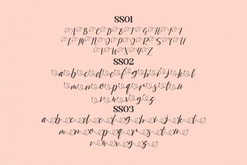 Mikailla Calligraphy Font preview image 4