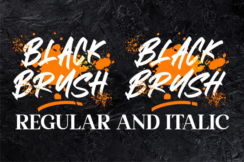 BLACK BRUSH Script Font preview image 4