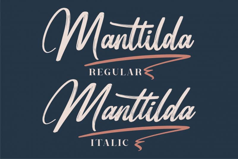 Manttilda Brush Font preview image 2