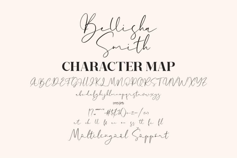 Bellisha Smith Script Font preview image 2