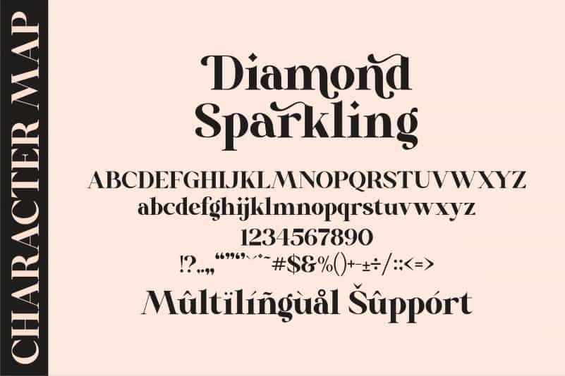 Diamond Sparkling Serif Font preview image 2