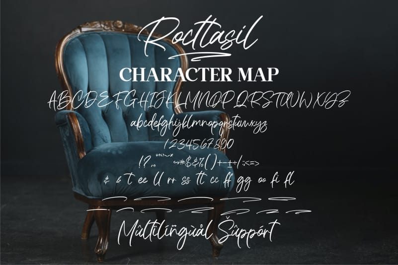 Rocttasil Script Font preview image 2
