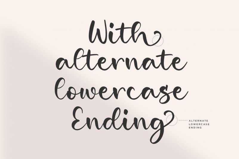 Girlish Lovely Calligraphy Font preview image 2