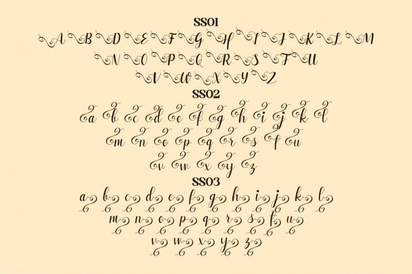 Safilla Calligraphy Font preview image 3