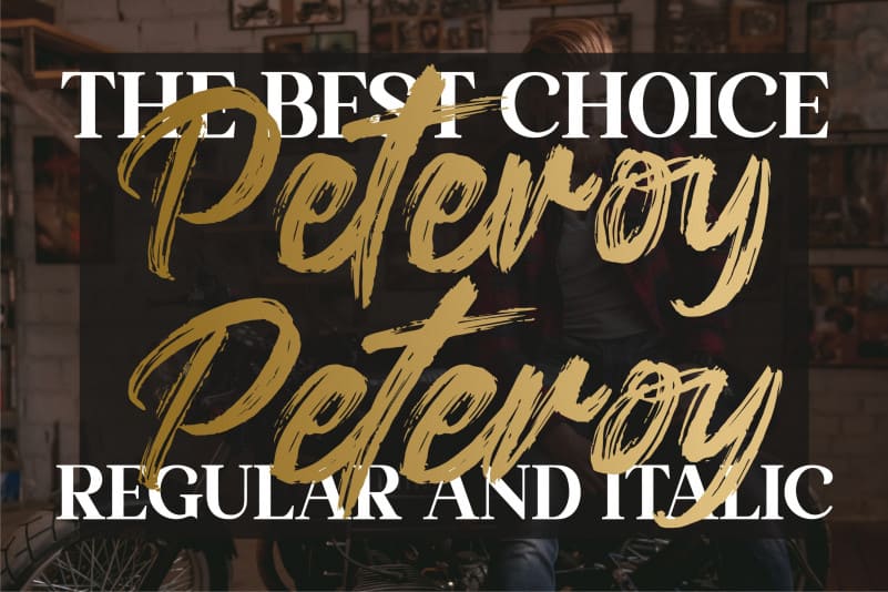 Peteroy Brush Font preview image 3