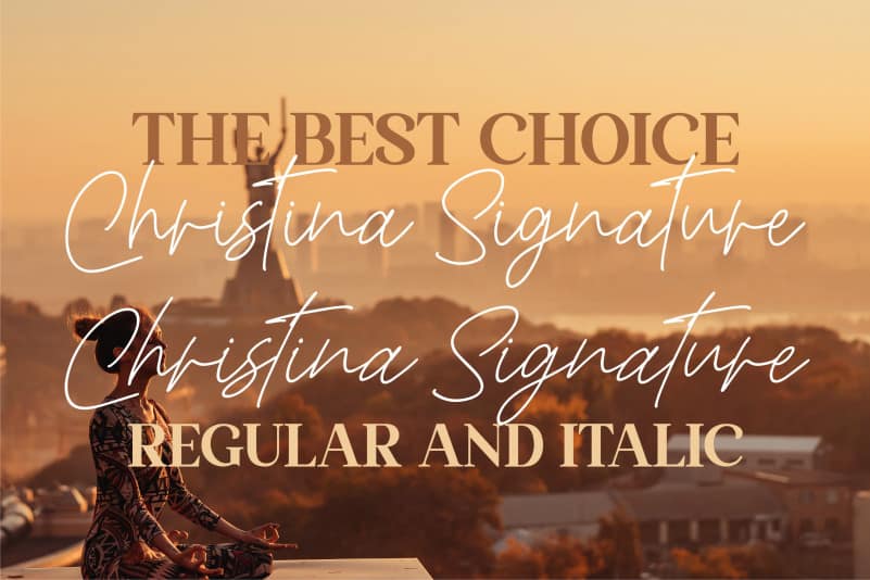 Christina Signature Script Font preview image 3