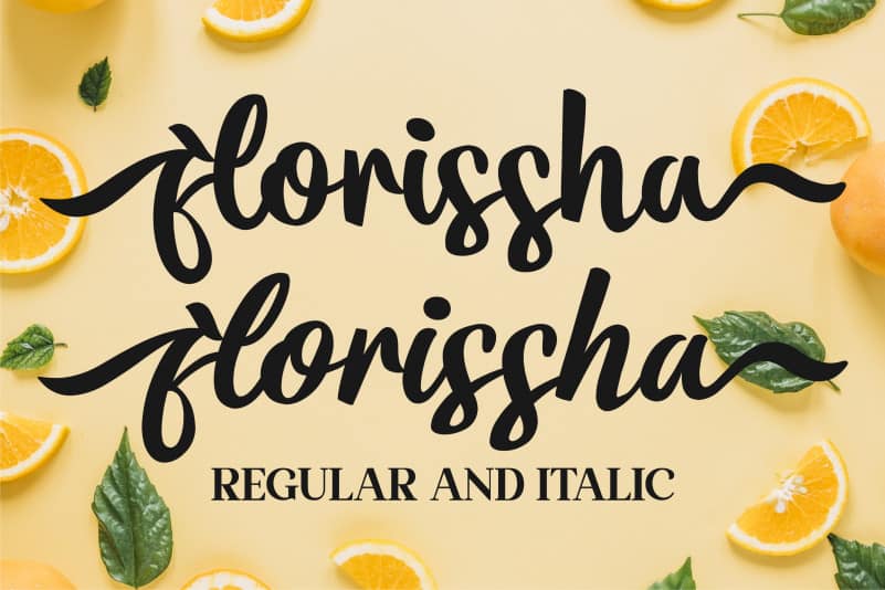 Florissha Script Font preview image 4