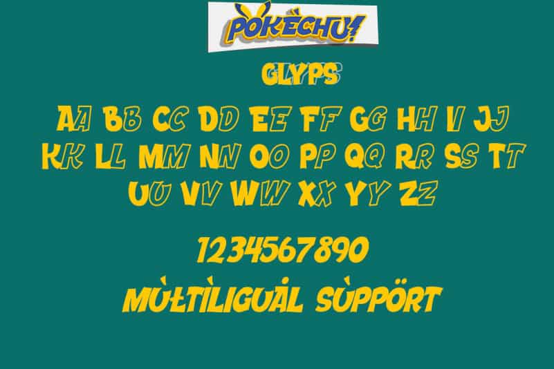 Pokechu Display Font preview image 5