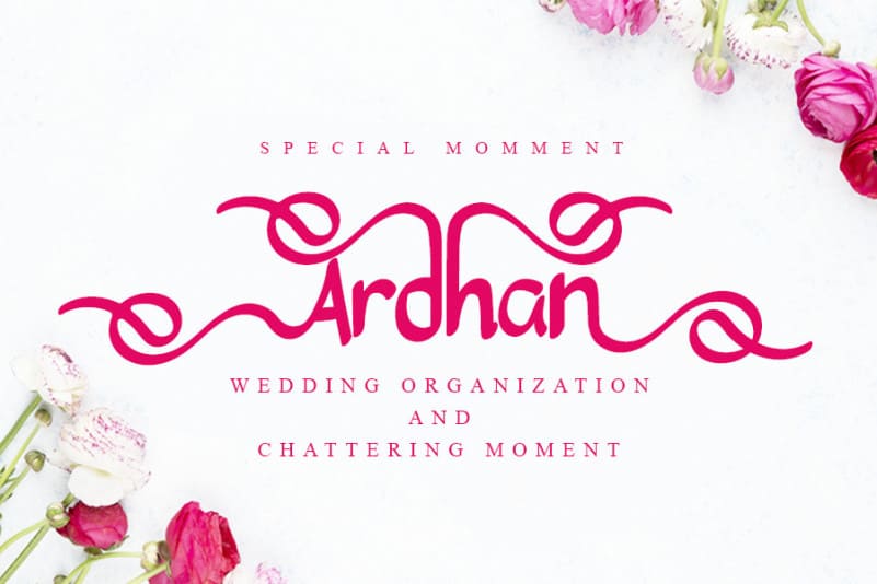Bendhara Script Font preview image 2