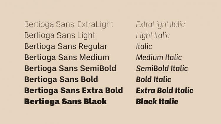 Bertioga Sans Serif Font Family preview image 2