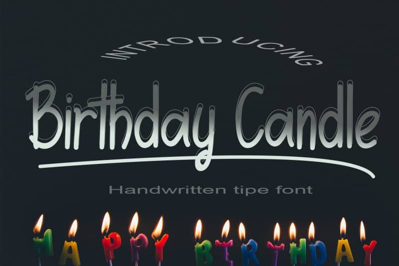Birthday Candle Display Font