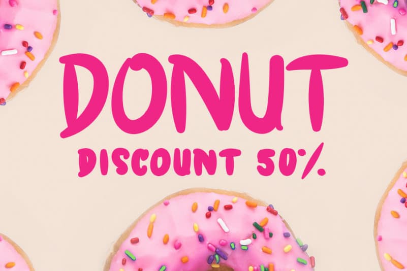 DONUT BIRTNIS Display Font preview image 2