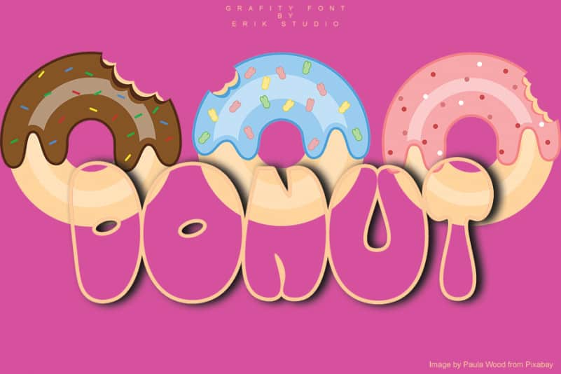 Donut Display Font