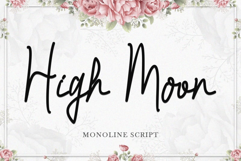 High Moon Handwritten Font