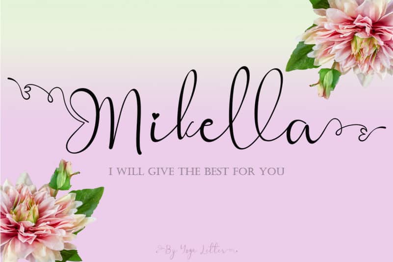Mikella ,Calligraphy Font