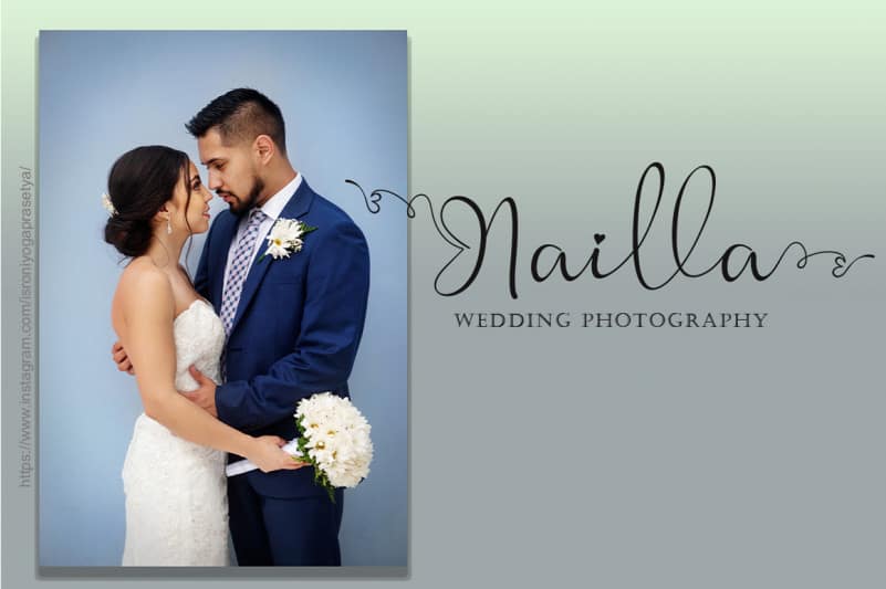 Mikella Calligraphy Font preview image 2