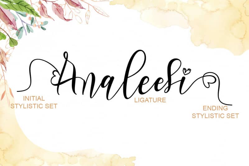 Roshalia Calligraphy Font preview image 5