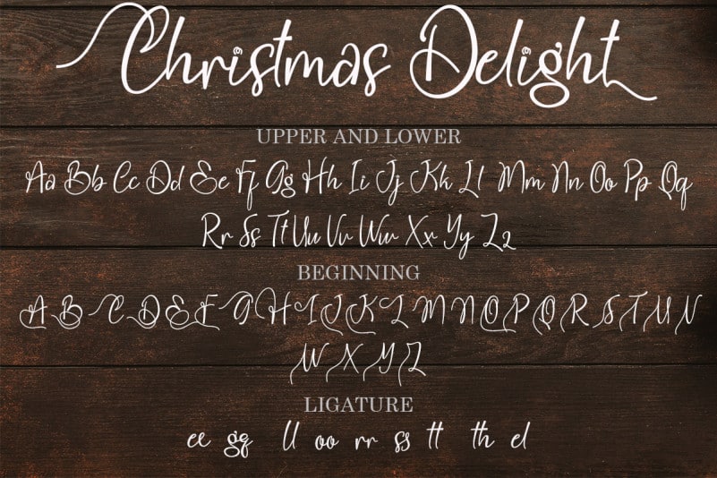 Christmas Delight Calligraphy Font preview image 5