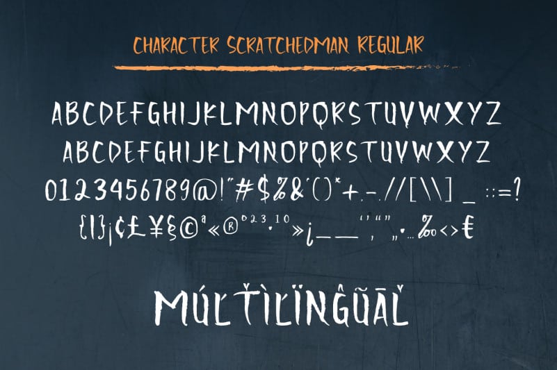 Scratchedman Display Font preview image 4