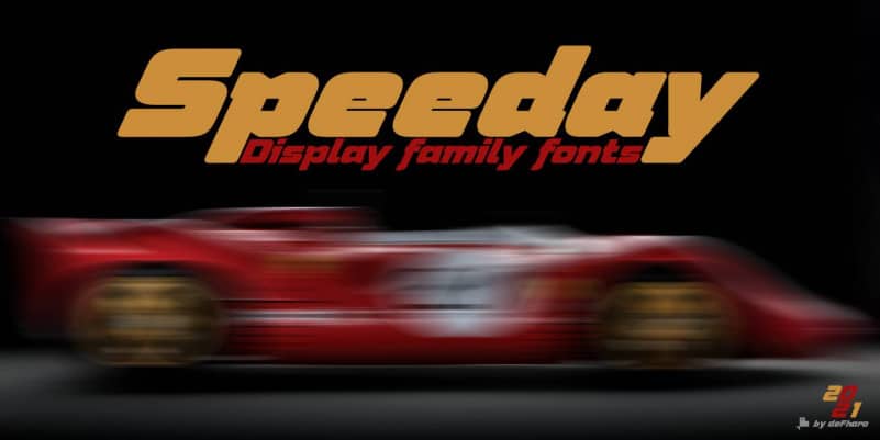 Speeday Display Font preview image 2