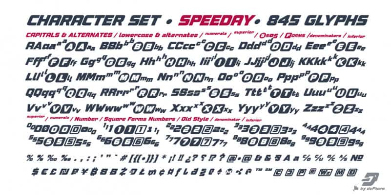 Speeday Display Font preview image 5