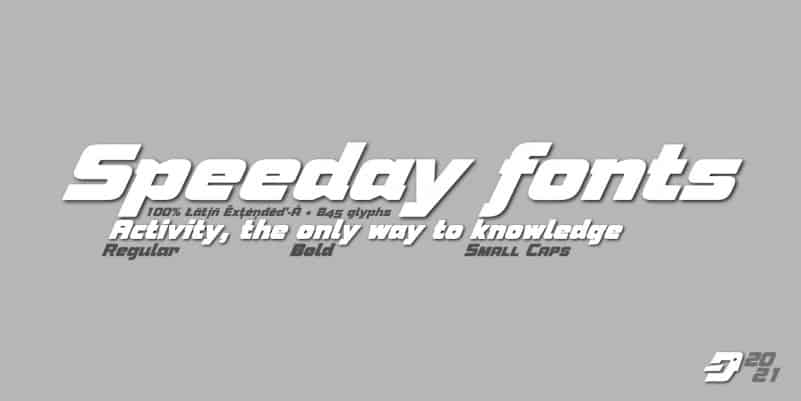 Speeday Display Font