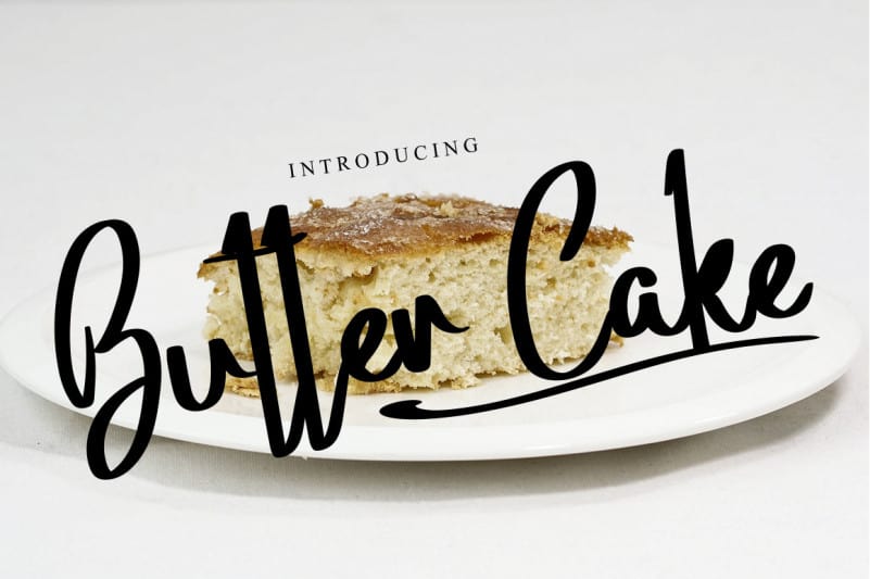 Butter Cake Brush Font