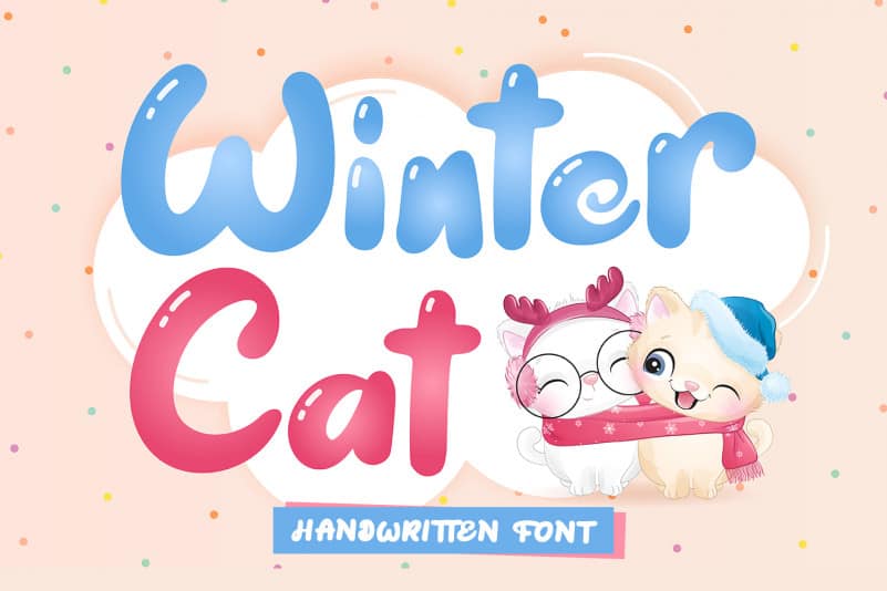 Winter Cat Display Font