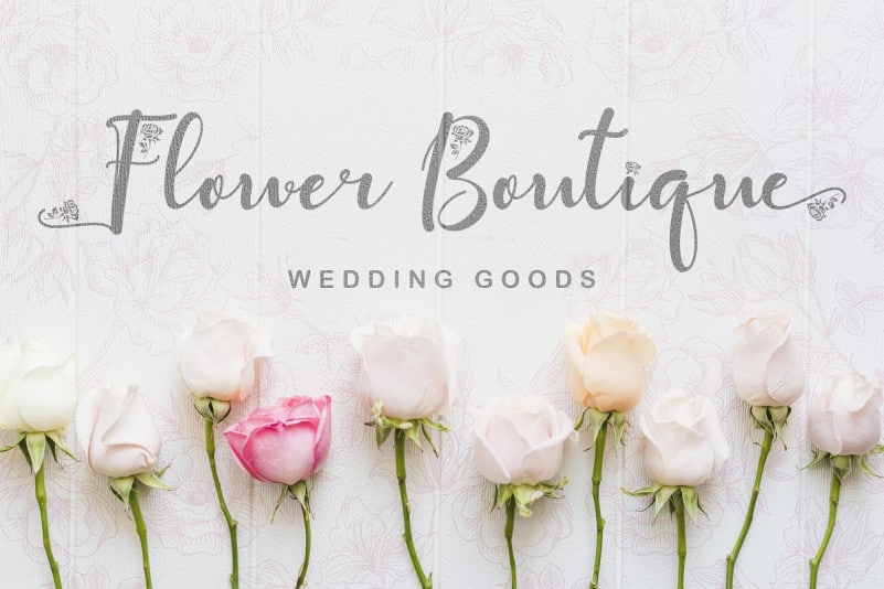 With Rose Script Font preview image 3