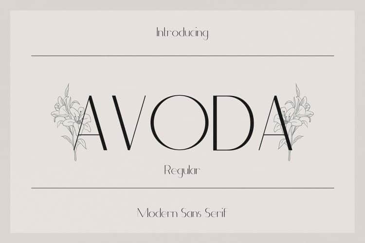 Avoda Sans Serif Font