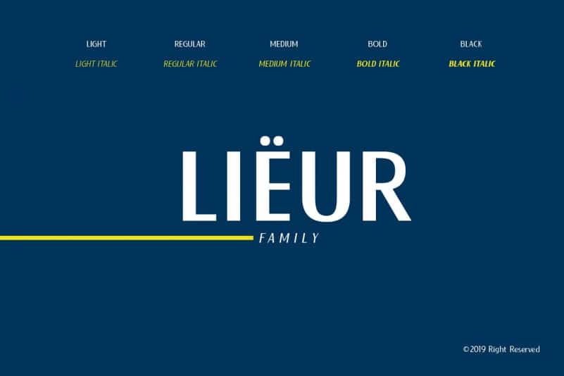 Lieur Sans Serif Font