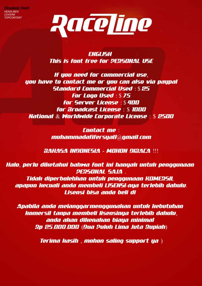 Raceline Font preview image 2