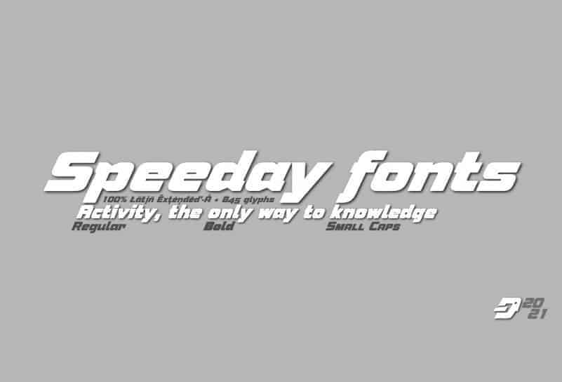 Speeday Display Font